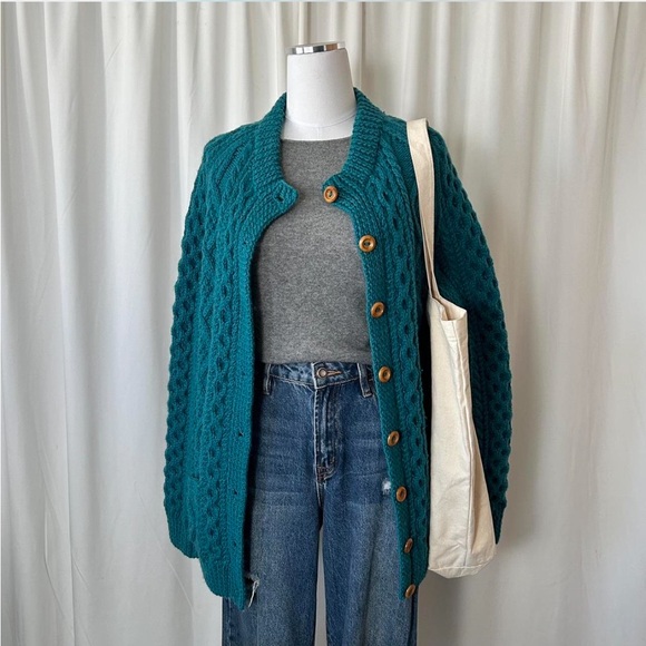 VTG Padraic O Maille Traditional Hand Knit Sweater fisherman’s Cable knit - Picture 4 of 8